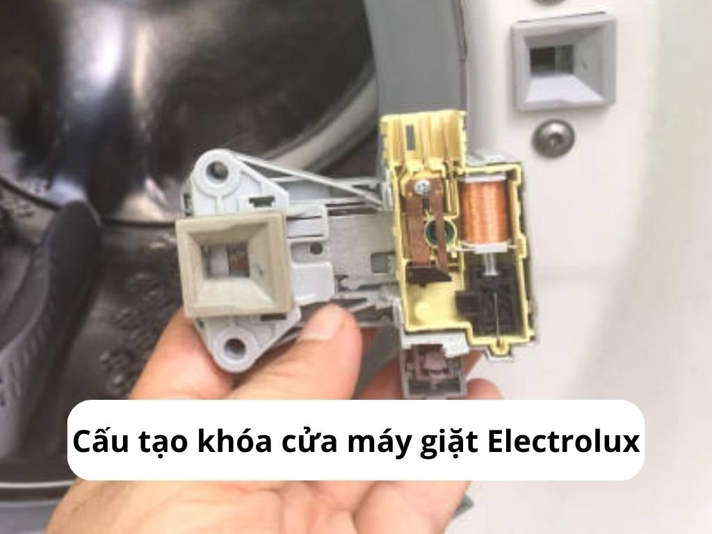 Cấu tạo khóa cửa máy giặt Electrolux với nhiều bộ phận khác nhau
