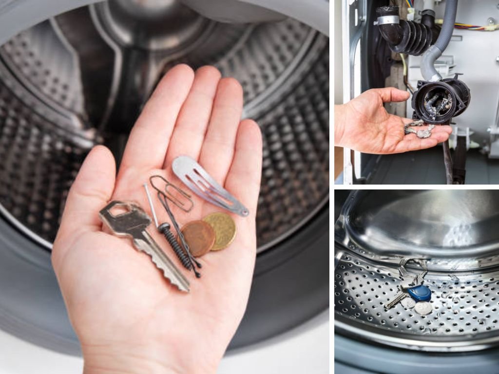 Các vật nhỏ gọn như cúc áo có thể làm kẹt lồng giặt