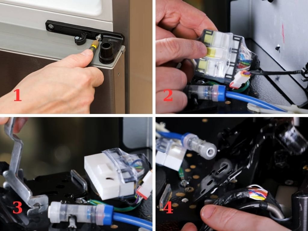 Tháo lắp cửa tủ lạnh Samsung side-by-side
